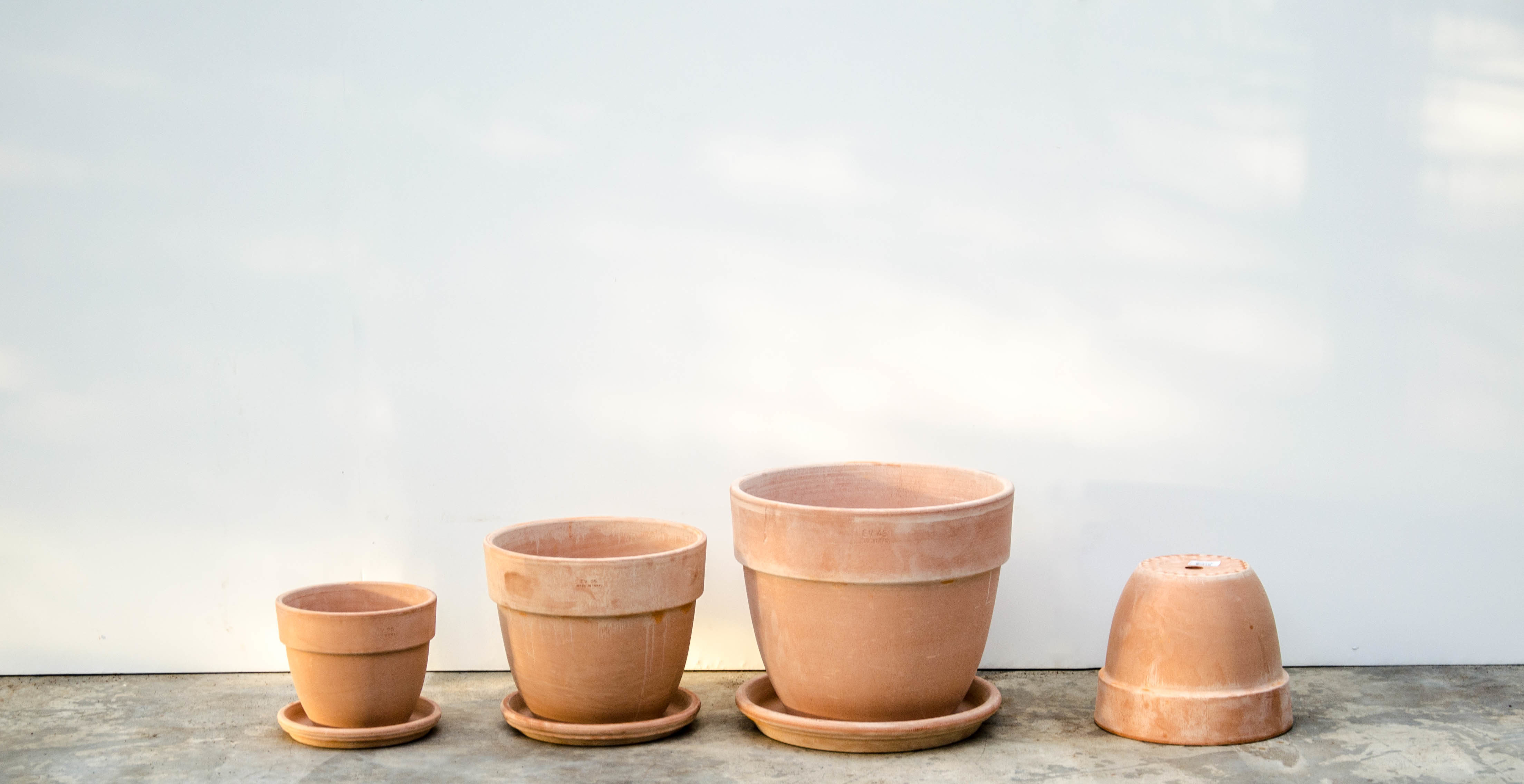 Pots de fleurs en terre cuite : Soucoupes et pots en terre cuite